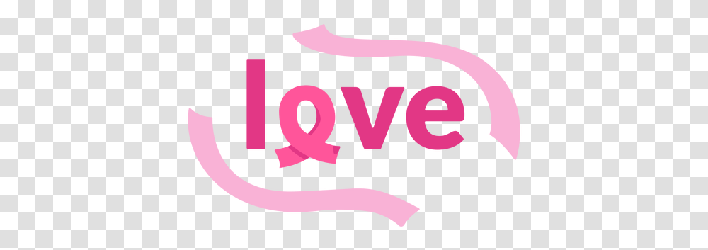 Breast Cancer Ribbon Love Lettering Symbol Graphic Design, Label, Text, Alphabet, Logo Transparent Png