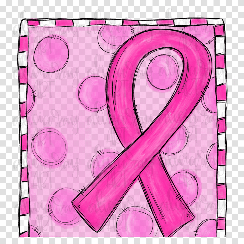 Breast Cancer Ribbon Sublimation Digital Download, Number, Alphabet Transparent Png
