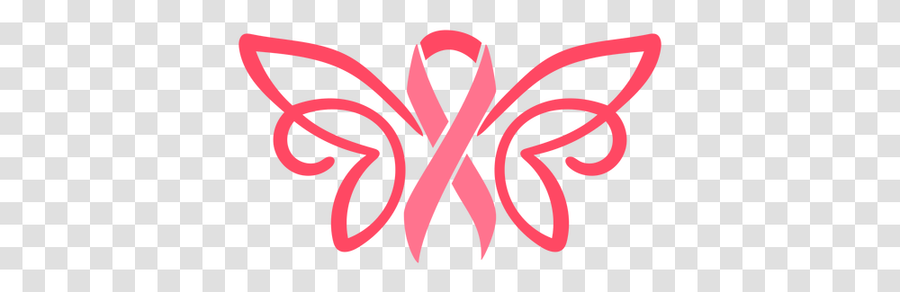 Breast Cancer Ribbon With Wings & Svg Breast Cancer, Logo, Symbol, Trademark, Text Transparent Png