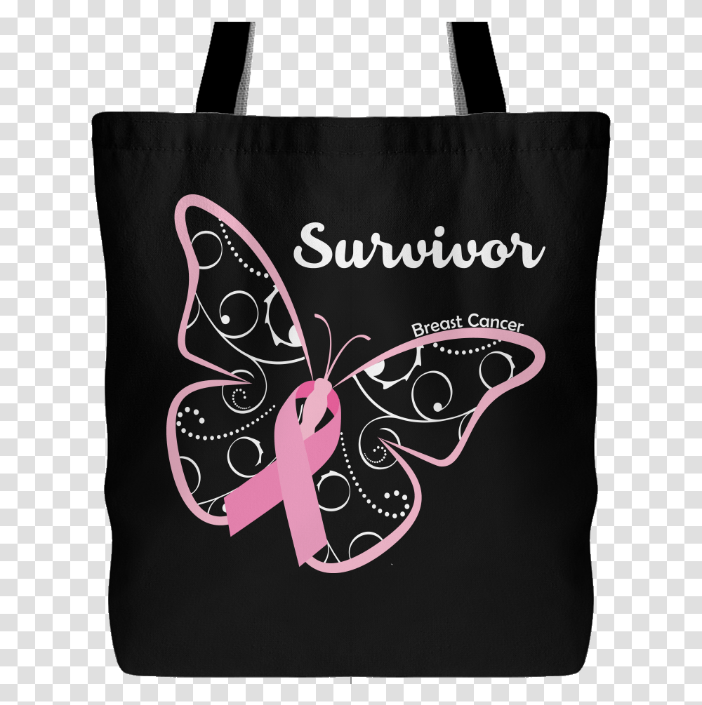 Breast Cancer Survivor Butterfly Bag Tote Bag Transparent Png