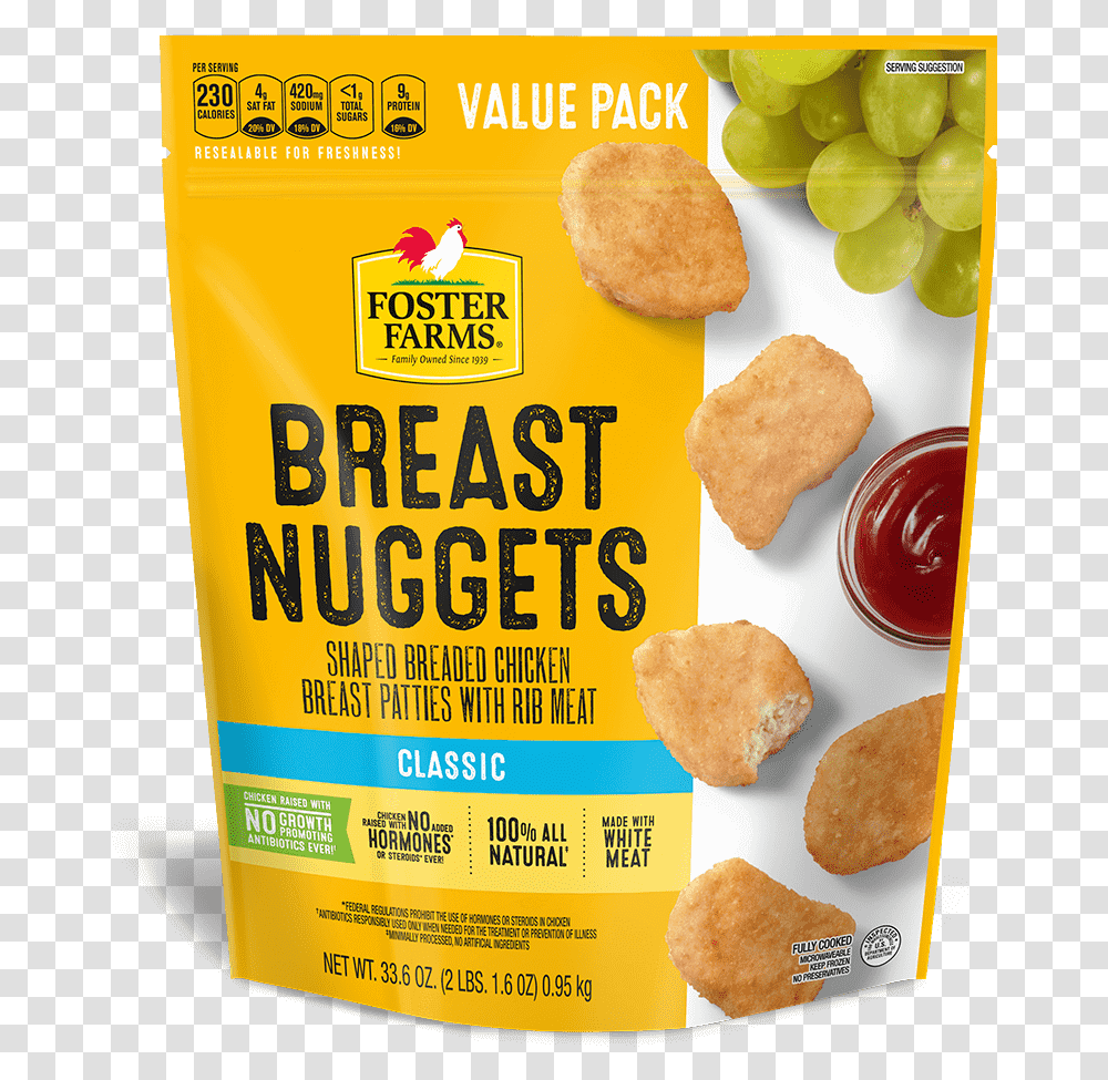 Breast Nuggets Value Pack 2 Lbs Products Foster Farms Foster Farms Frozen Orange Chicken, Fried Chicken, Food, Bread, Menu Transparent Png