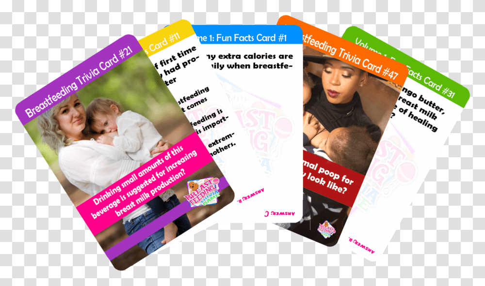 Breastfeeding Trivia Card Game Flyer, Advertisement, Poster, Paper, Brochure Transparent Png