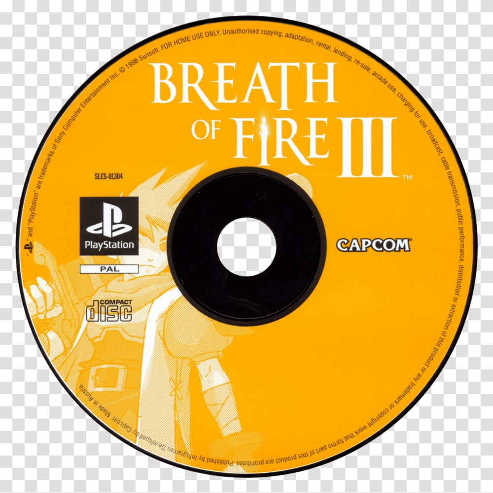 Breath Of Fire Iii Details 3 Icon, Disk, Dvd Transparent Png