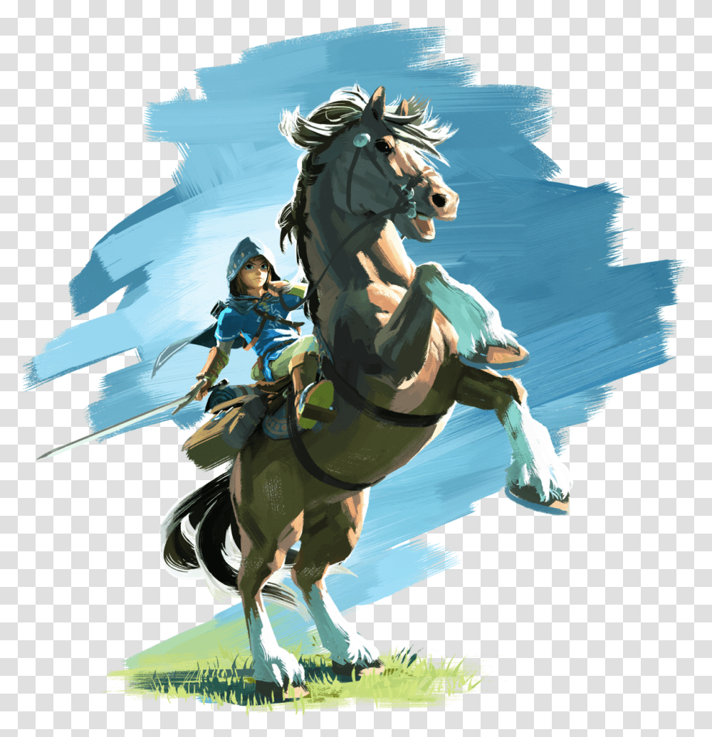 Breath Of The Wild Link On Horse, Person, Human, Mammal, Animal Transparent Png