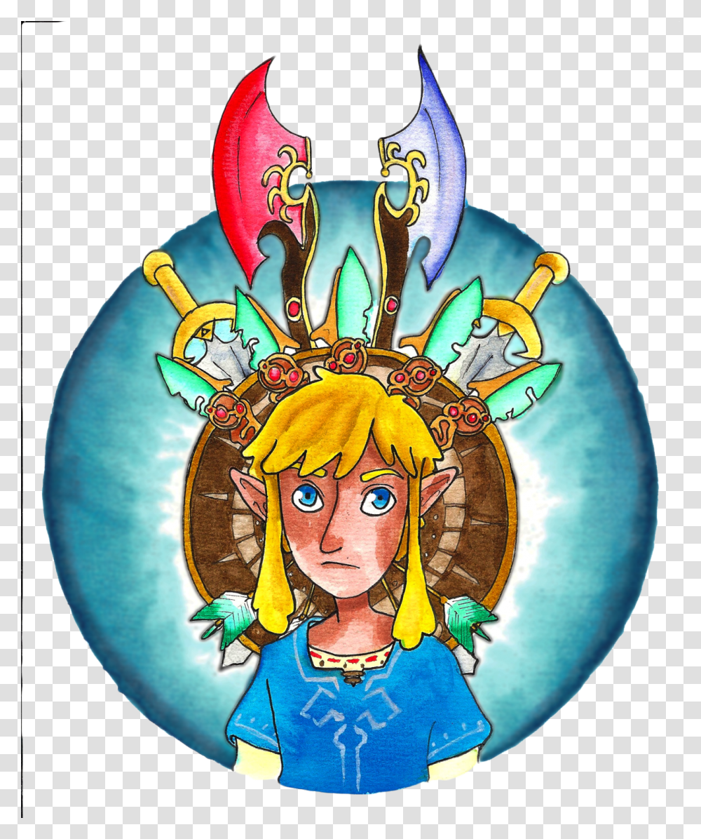 Breath Of The Wild Linki Absolutely Love This Game Cartoon, Person, Carnival, Crowd, Leisure Activities Transparent Png