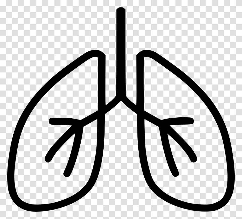 Breathe Lungs Icon, Stencil, Silhouette Transparent Png
