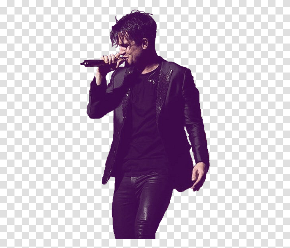 Brendon Urie Brendonurie Beebo Patd Panicatthedisco Singing, Person, Microphone, Lighting Transparent Png