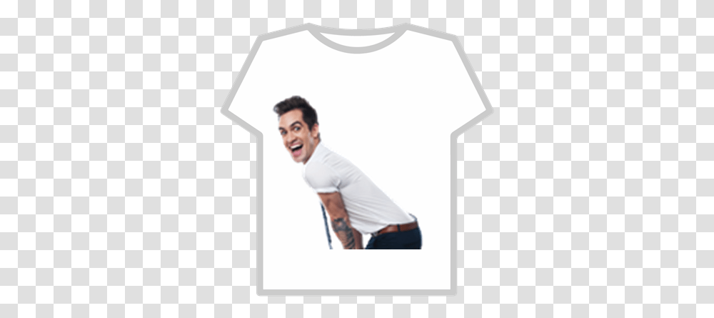 Brendon Urie Panic At The Disco Roblox Roblox Shirt Gacha Life, Clothing, Apparel, Sleeve, Person Transparent Png