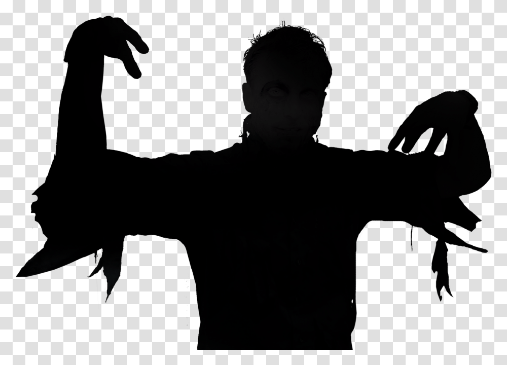 Brian Zombie Silhouette Zombie Silhouette, Person, Human, Alien, Buddha Transparent Png
