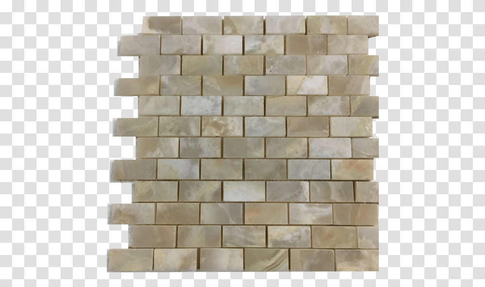 Brick Aqua White Onyx Polished Mesh Mounted Mosaic, Tile, Wall, Rug Transparent Png