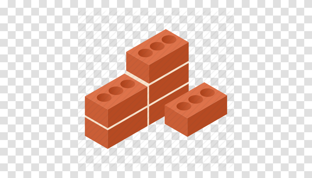 Brick Cement Isometric Solid Stone Wall Work Icon, Game, Domino Transparent Png