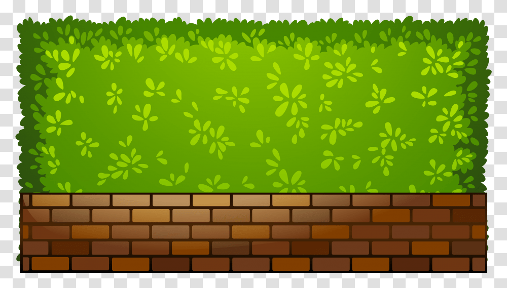 Brick Fence With Plants Clipart Clip Art, Floral Design, Pattern, Computer Keyboard Transparent Png