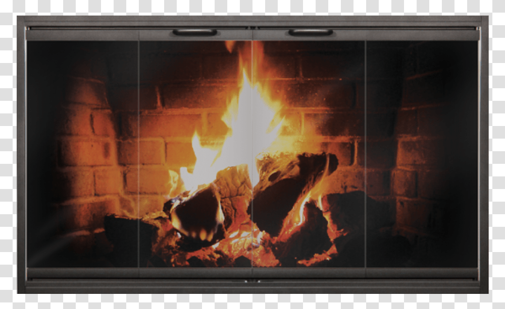 Brick Fireplace Fireplace, Indoors, Screen, Electronics, Furniture Transparent Png
