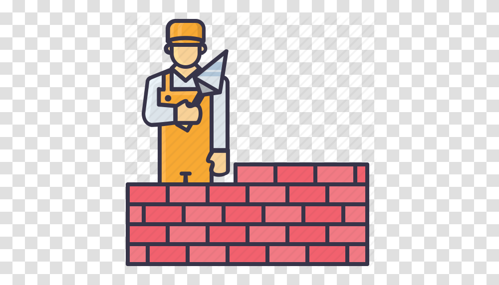 Brick Handyman Man Mason Sovel Tools Icon, Road Sign, Minecraft Transparent Png