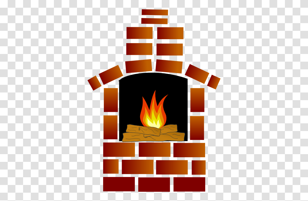 Brick Oven With Firewood And Flames Clip Art, Hearth, Fireplace, Indoors, Label Transparent Png