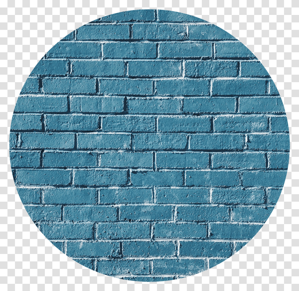 Brick Wall Brickwall Blue Bluewall Building Bricks Brick Wall Background Circle, Walkway, Path, Slate, Rug Transparent Png
