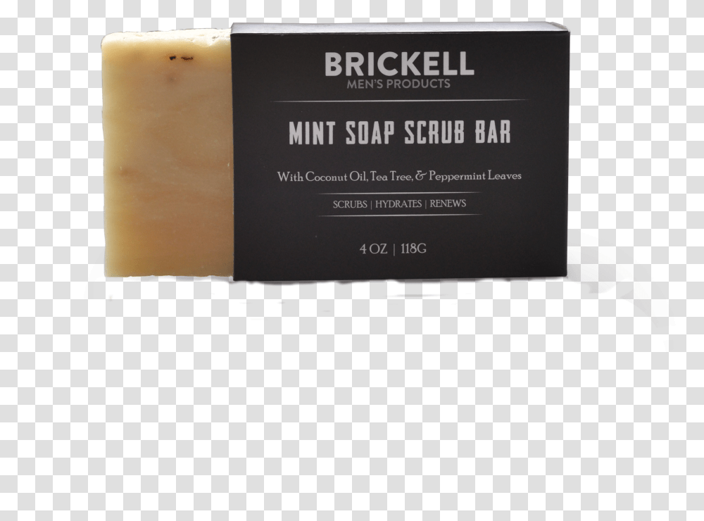 Brickell Soap Scrub Bar Mint Transparent Png