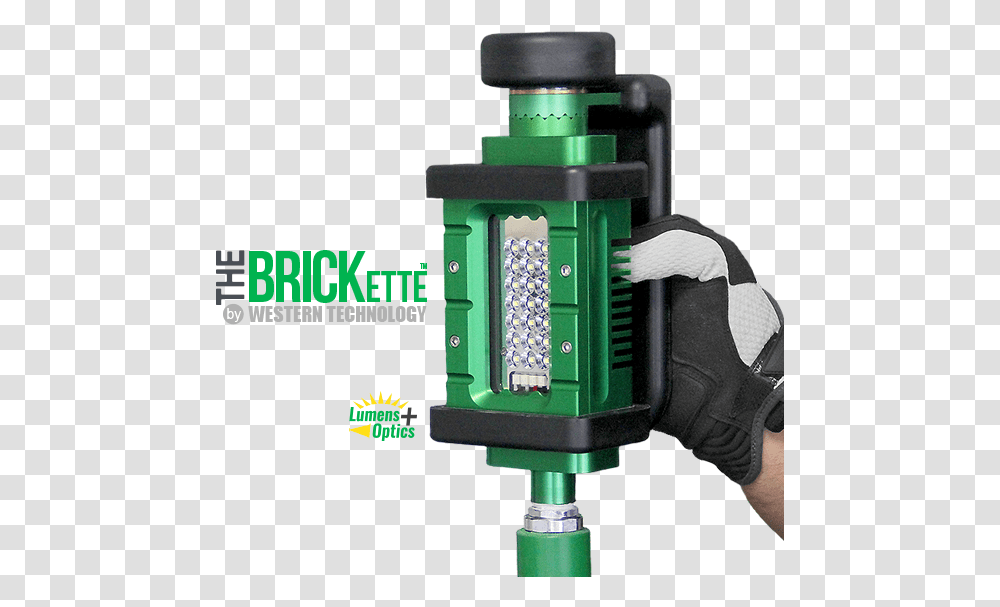 Brickette Brickette Kick It Tough Led Safety Irrigation Sprinkler, Machine, Tool, Camera, Electronics Transparent Png
