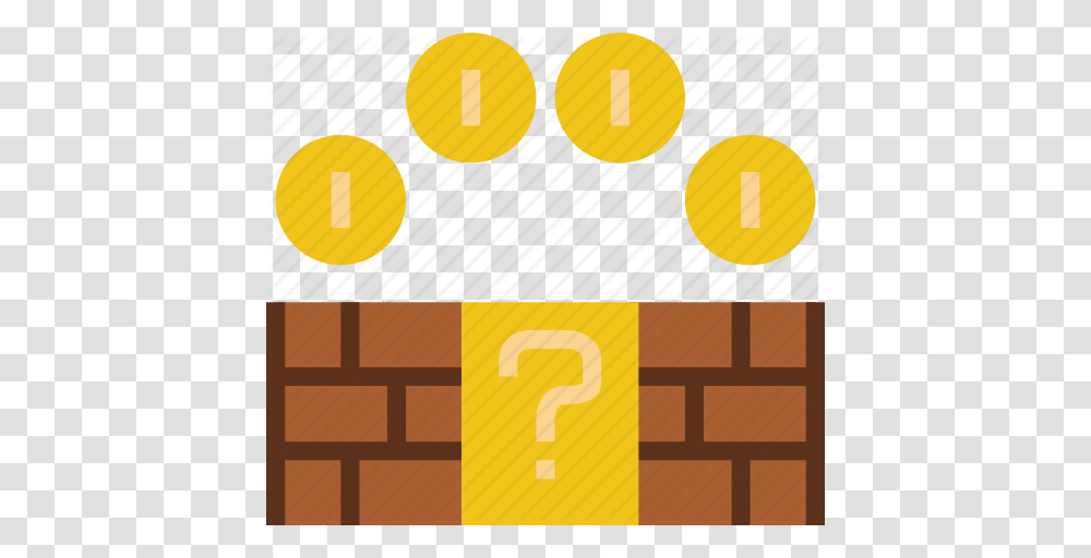 Bricks Coin Game Gaming Mario Play Icon, Lighting, Number Transparent Png