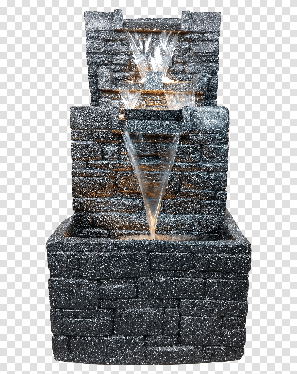 Brics Wall Water Fountain Fountain For Office, Staircase, Drinking Fountain, Tomb, Wedding Cake Transparent Png