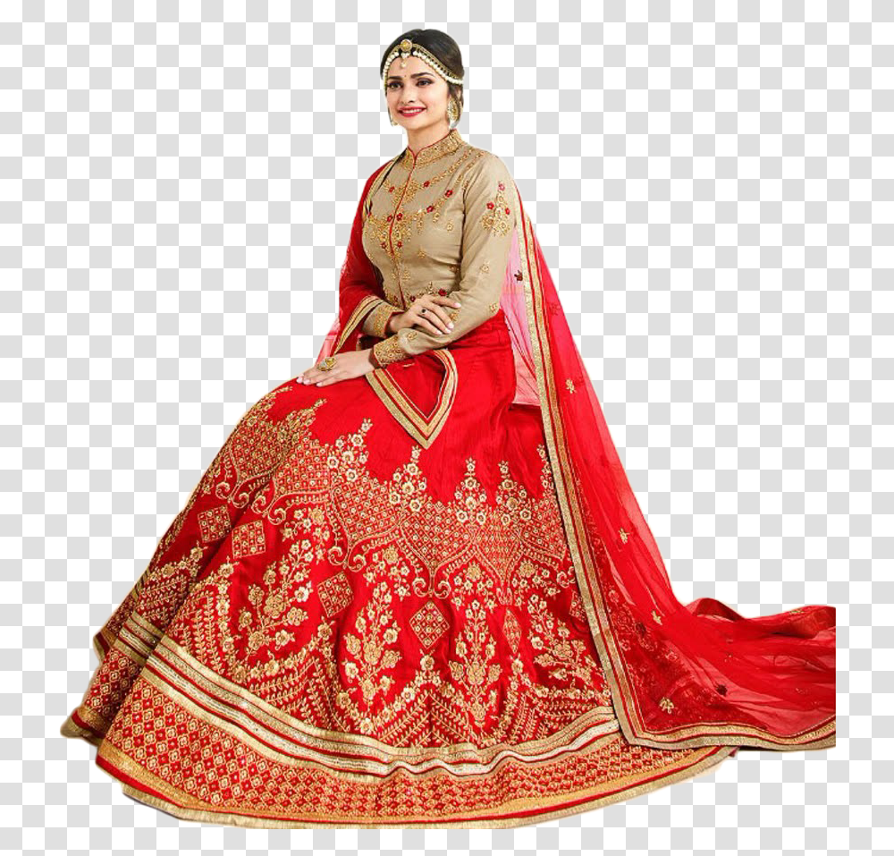 Bridal Lehenga, Dress, Female, Person Transparent Png