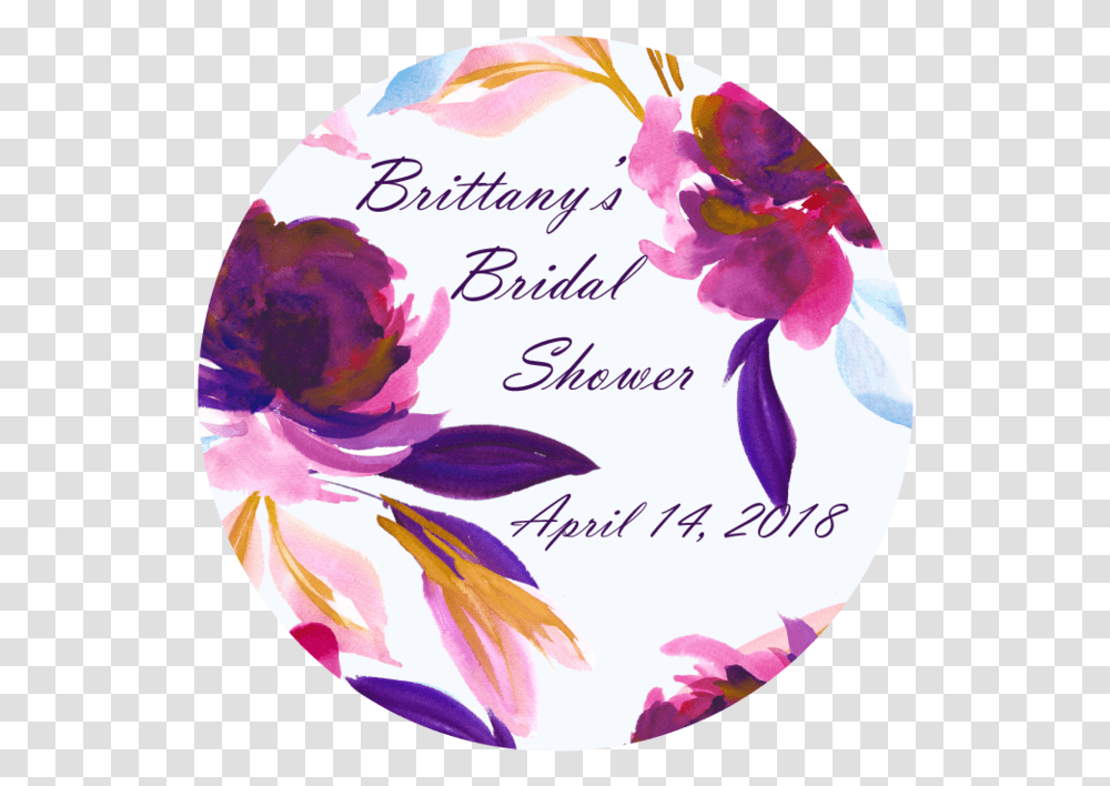 Bridal Shower Favors Premier Watercolor Painting, Floral Design, Pattern Transparent Png