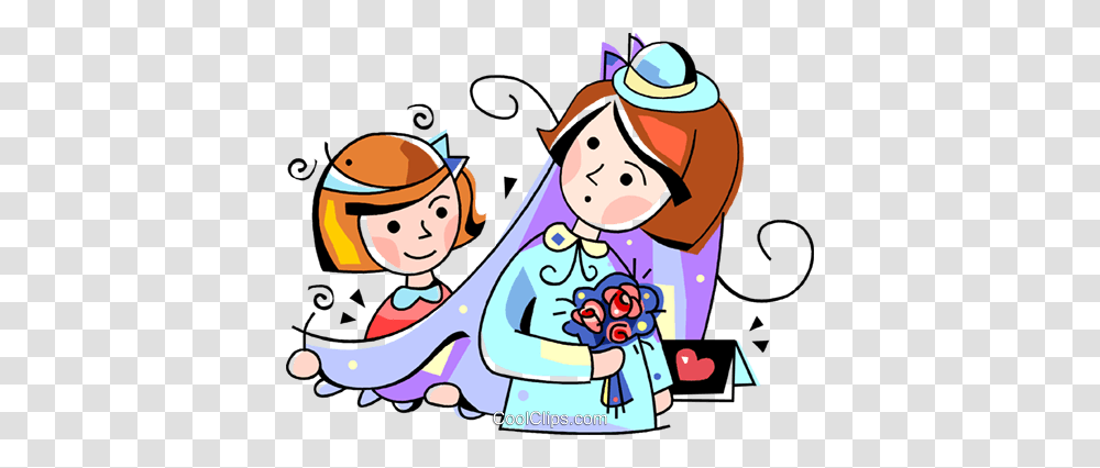 Bride And Brides Maid Royalty Free Vector Clip Art Illustration, Poster, Performer Transparent Png