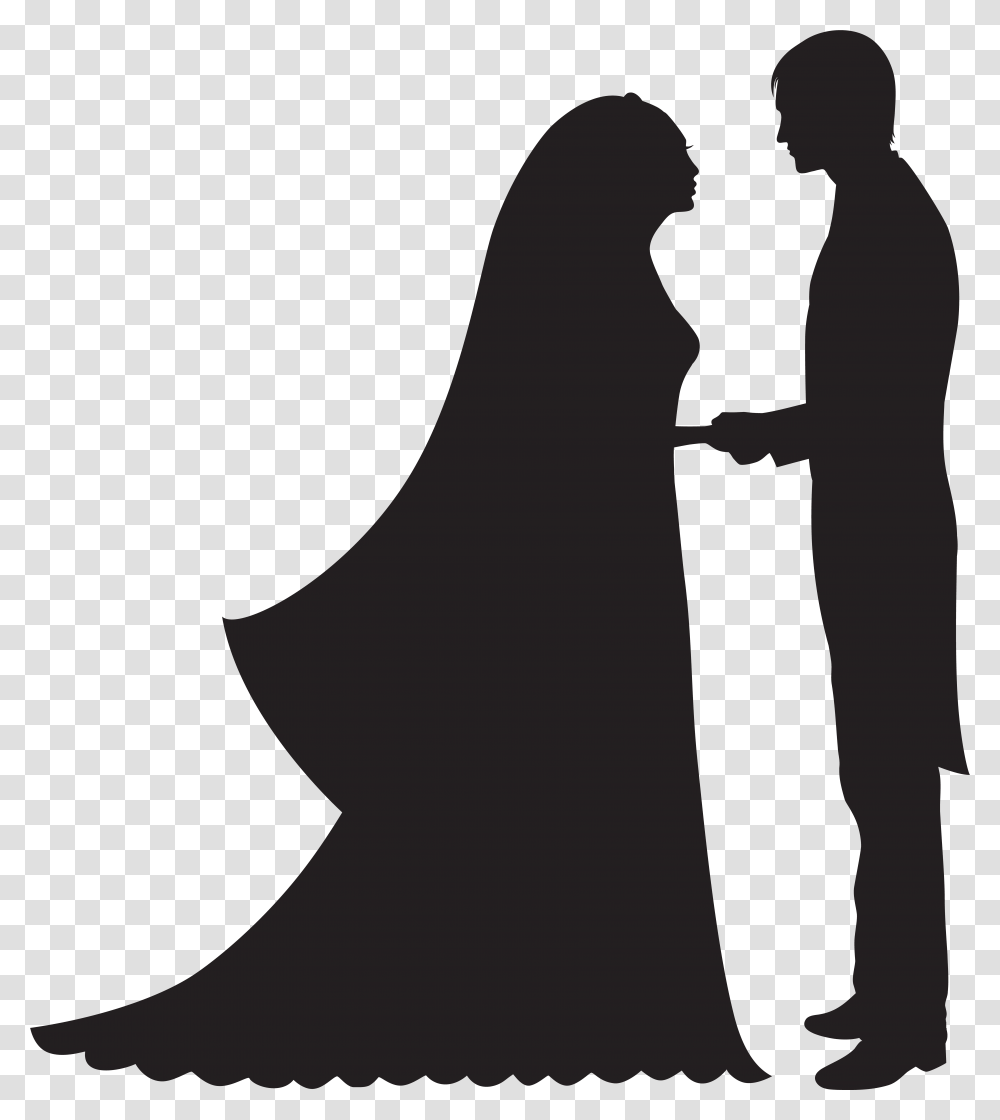 Bride And Groom Clip Art, Person, Silhouette, Kneeling, Photography Transparent Png