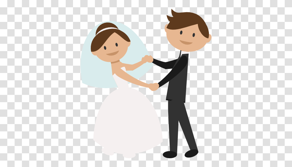 Bride And Groom Clipart Image, Person, Snowman, Female, Dress Transparent Png
