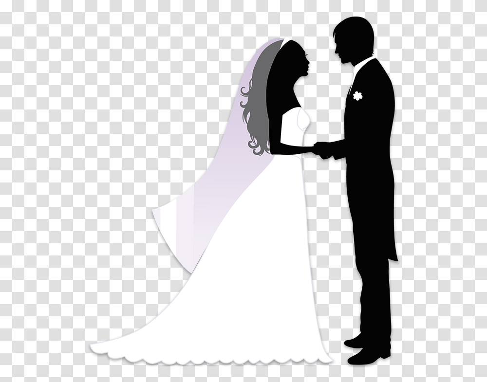 Bride And Groom Clipart, Silhouette, Person, Label Transparent Png
