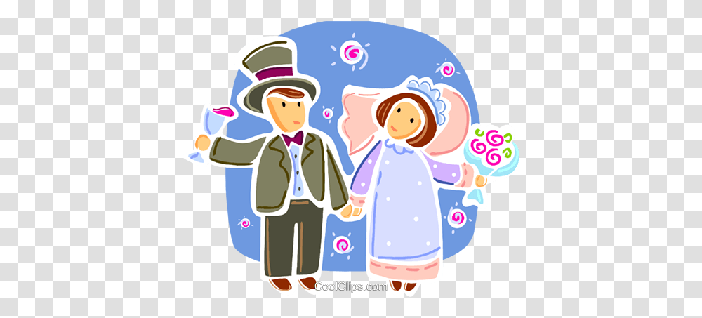 Bride And Groom Royalty Free Vector Clip Art Illustration, Girl, Female, Washing, Meal Transparent Png