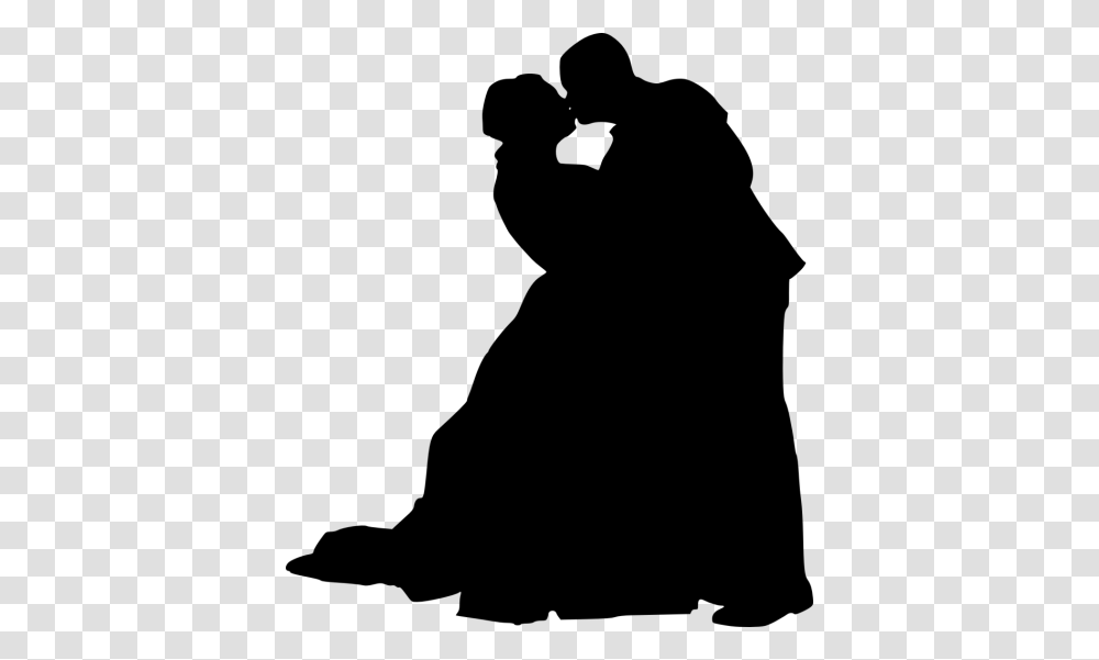 Bride And Groom Silhouette, Person, Human, Kneeling, Photography Transparent Png