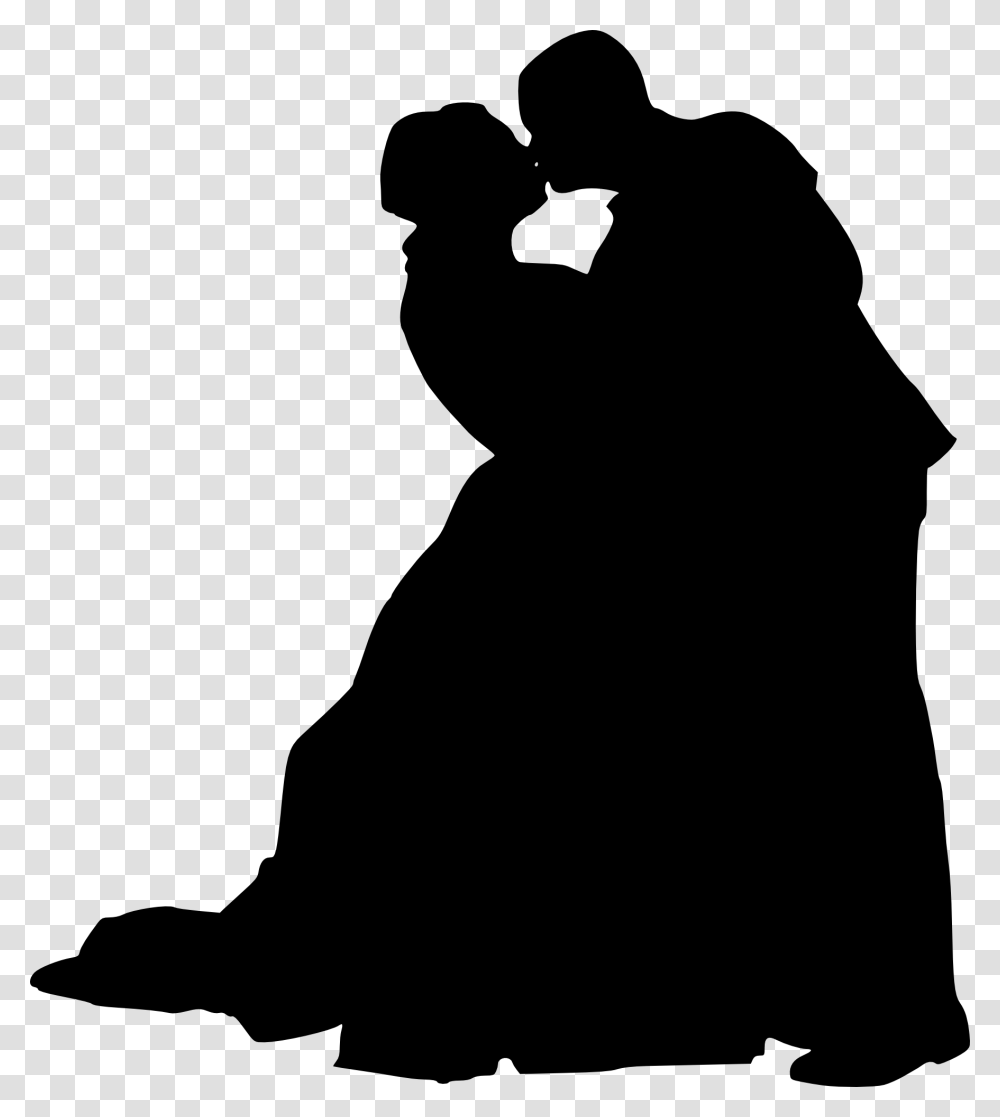 Bride And Groom Svg, Silhouette, Person, Human, Kneeling Transparent Png