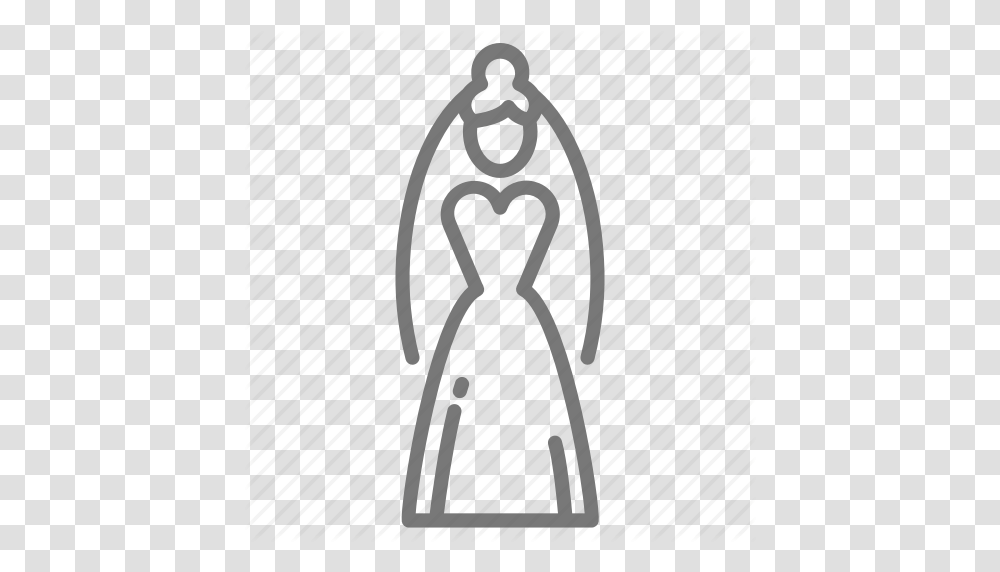 Bride Dress Gown Veil Wedding Icon, Label, Cutlery, Hand Transparent Png