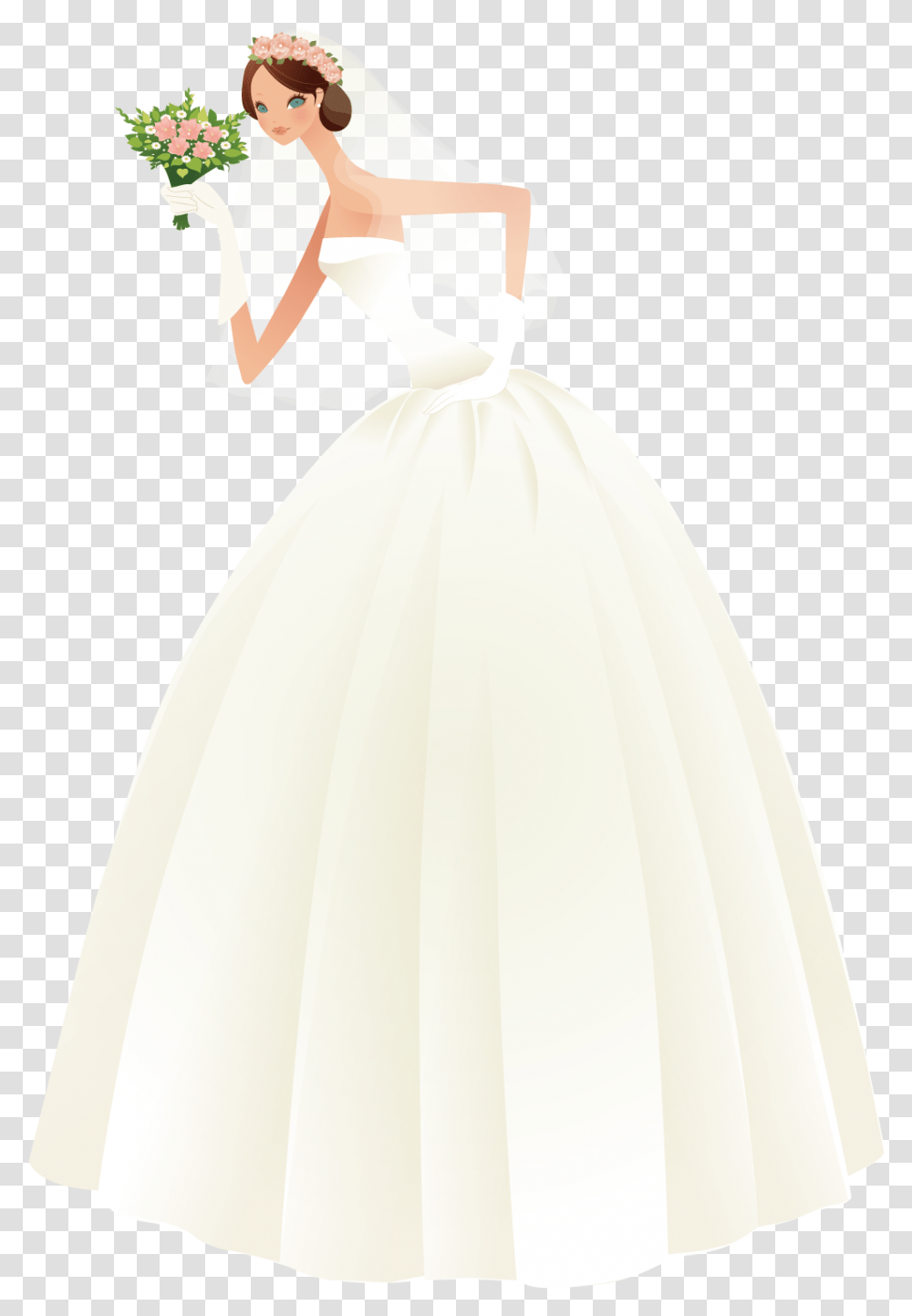 Bride Dress Wedding Vector Bride Dress, Apparel, Female, Gown Transparent Png
