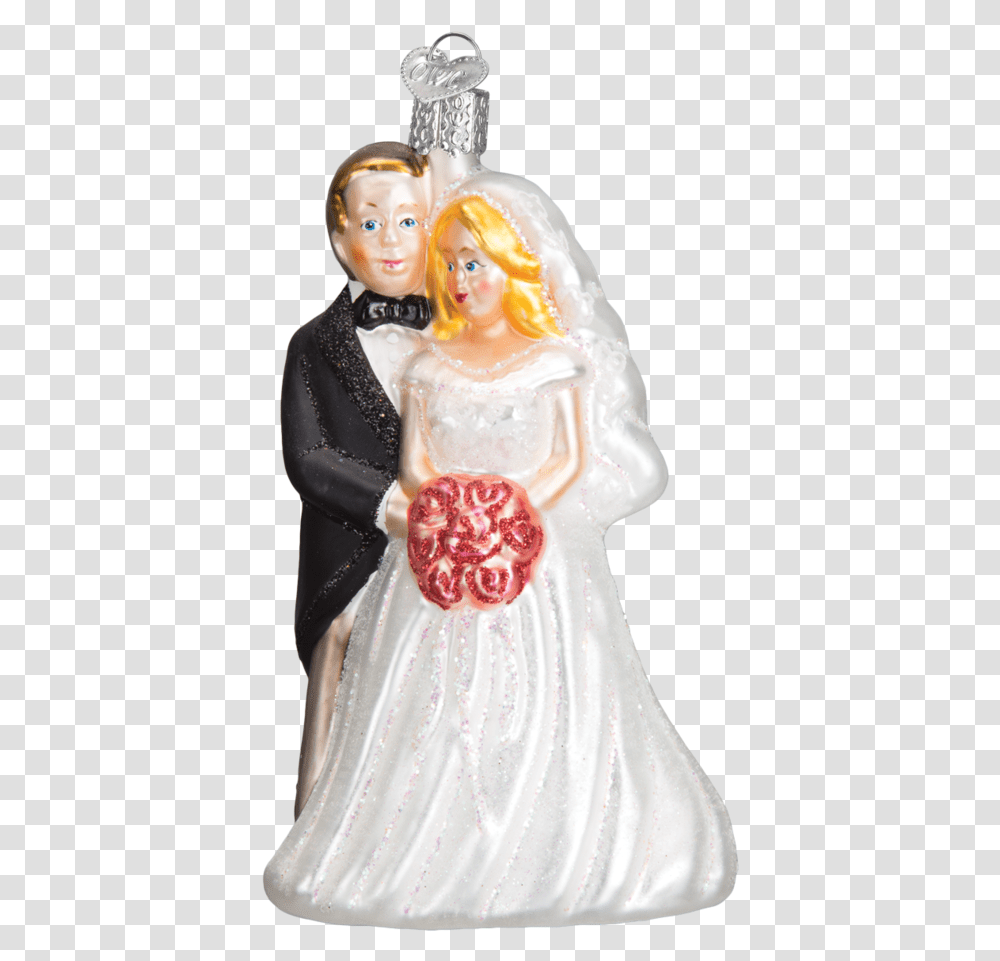Bride Groom Christmas Ornament, Figurine, Wedding Gown, Robe Transparent Png