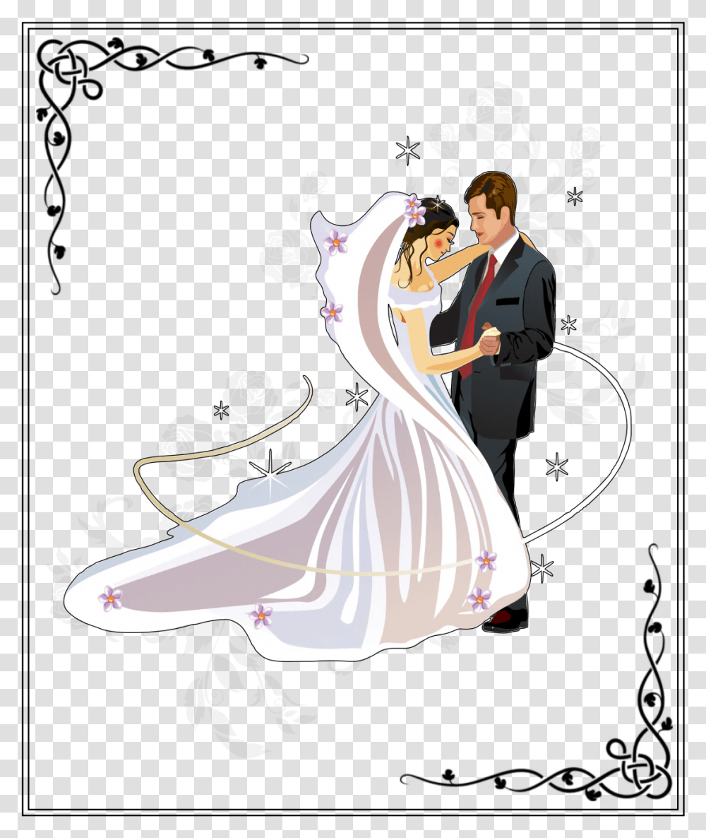 Bride Groom Silhouette Wedding Couple Clipart, Person, Performer, Comics, Book Transparent Png