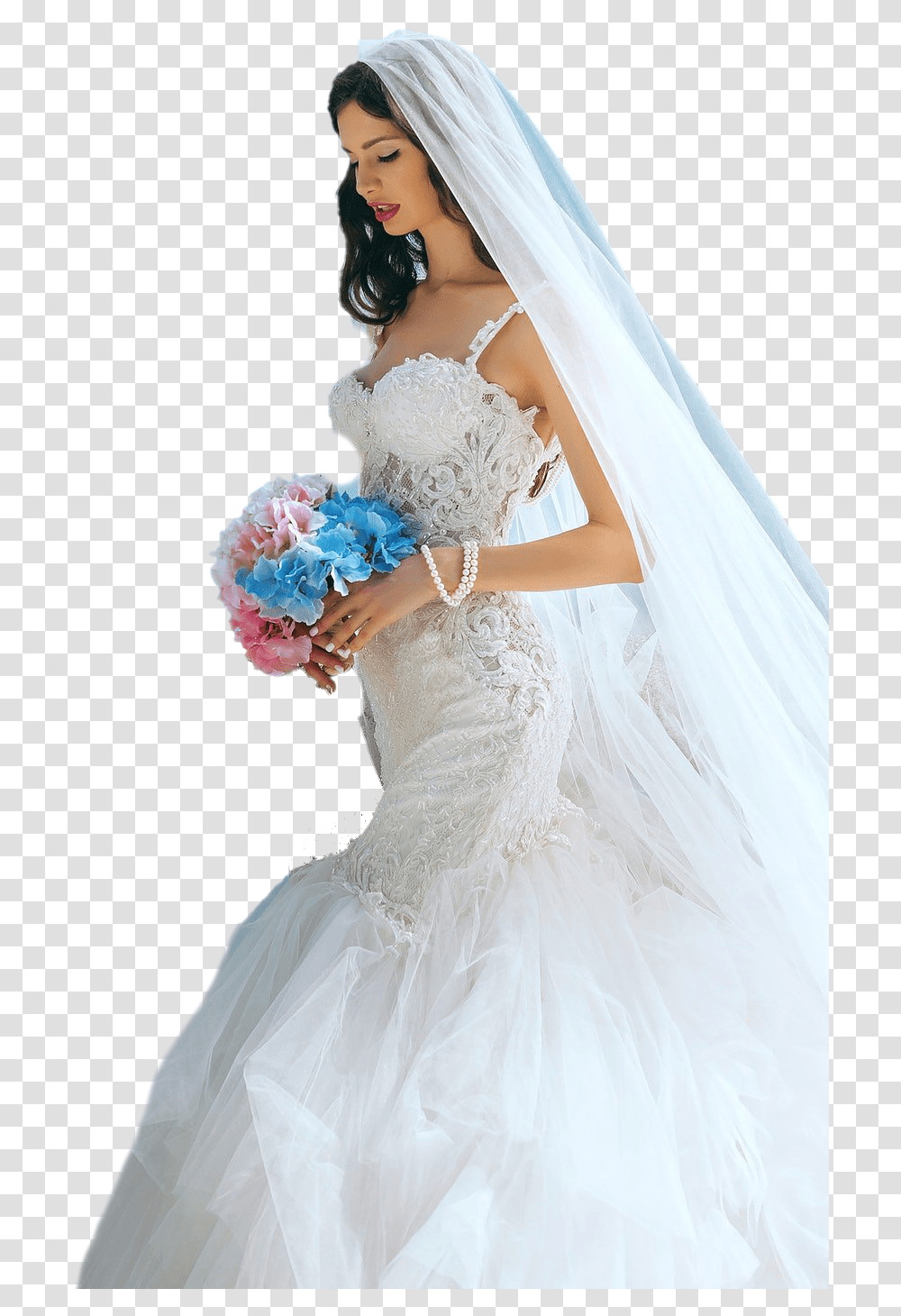 Невеста на белом фоне