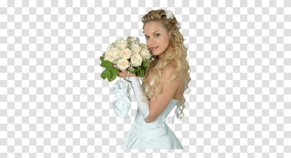 Bride Icon Bride With Flowers, Plant, Person, Clothing, Flower Bouquet Transparent Png
