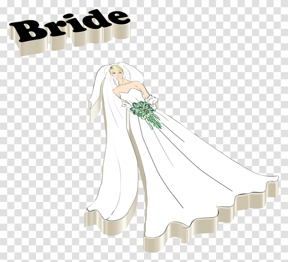 Bride Images Illustration, Robe, Fashion, Gown Transparent Png
