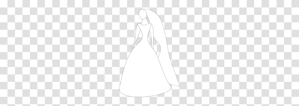 Bride In Wedding Dress Clip Art, Apparel, Gown, Fashion Transparent Png