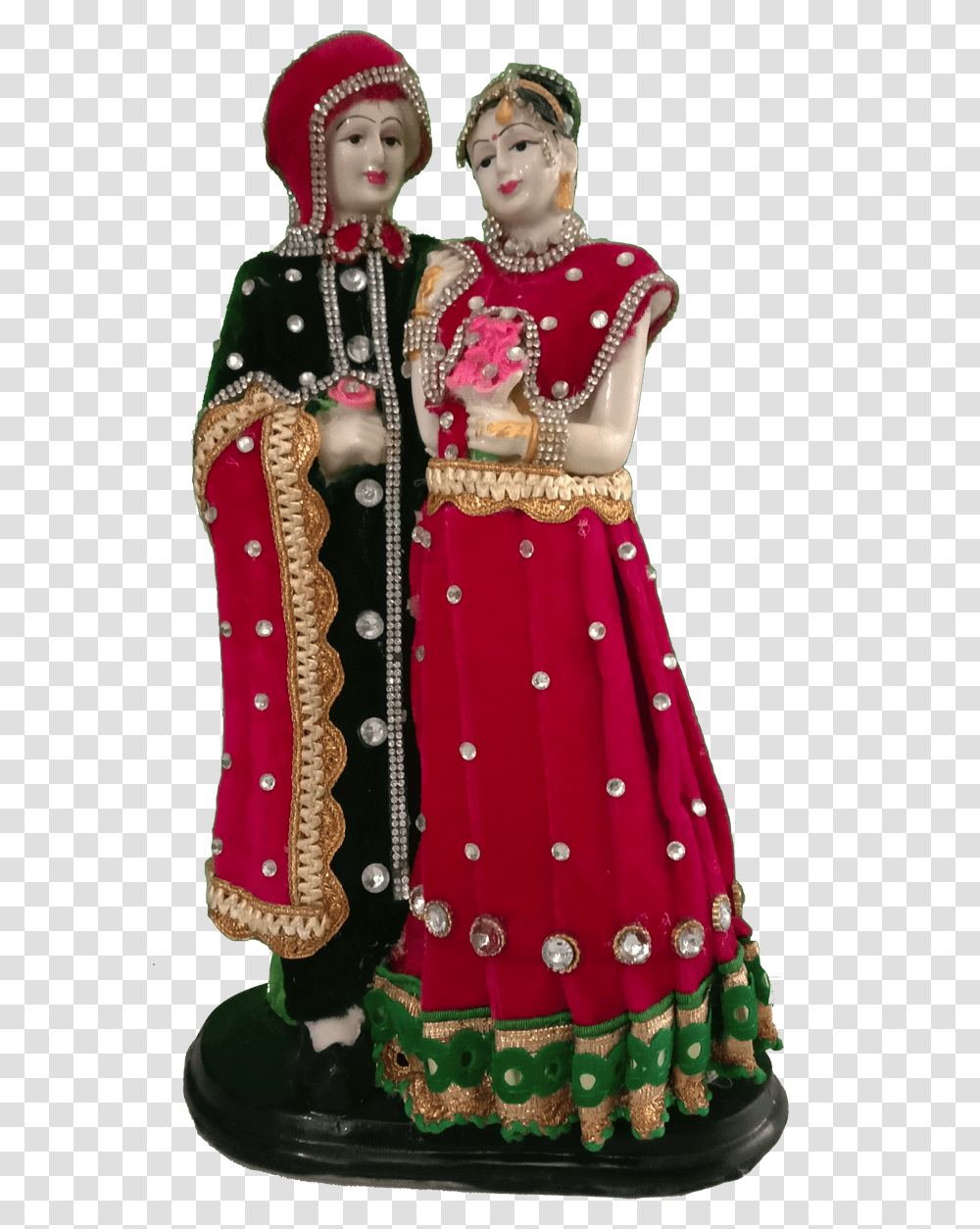 Bride N Groom Couple Figurine Newly Married Couple Figurine, Evening Dress, Robe, Gown Transparent Png