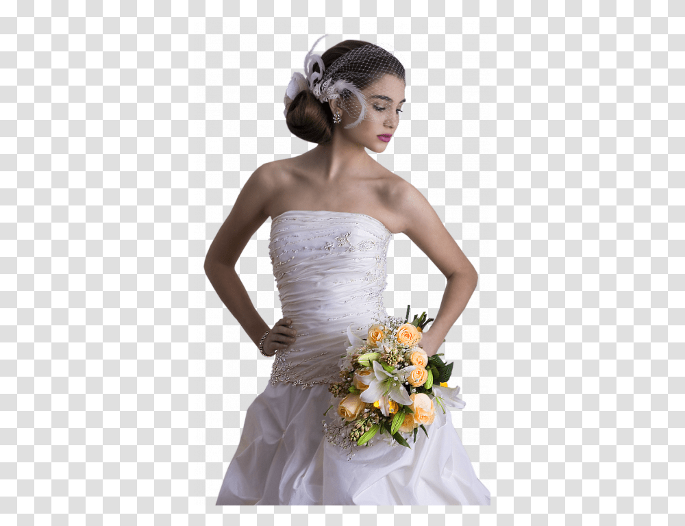 Bride, Person, Plant, Evening Dress Transparent Png