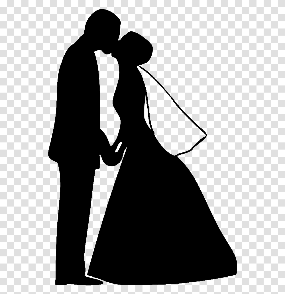 Bride Silhouette Wedding Couple Silhouette, Person, Leisure Activities, Sleeve Transparent Png