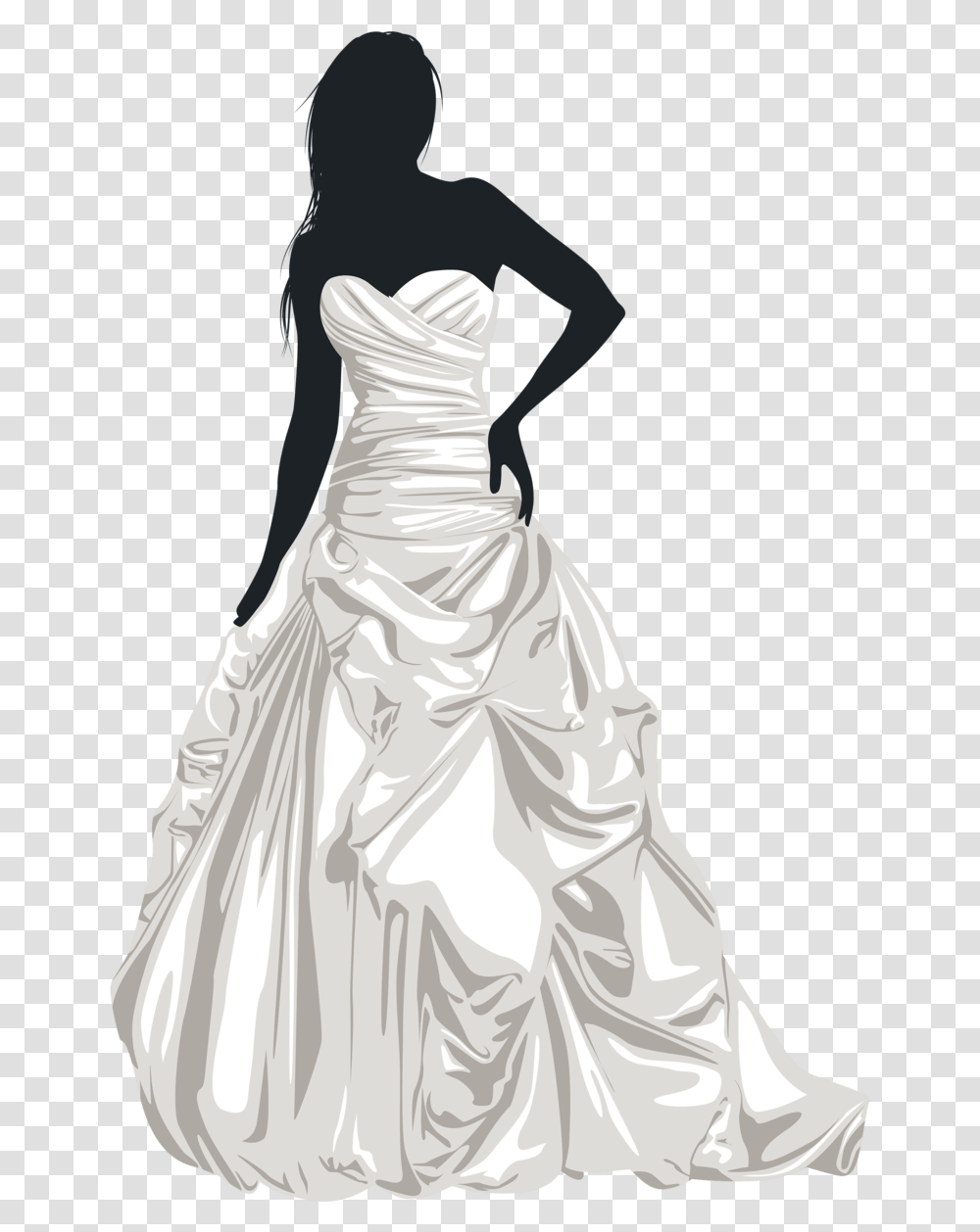 Bride Silhouette Wedding Dress Wedding Clip Art, Apparel, Female, Person Transparent Png