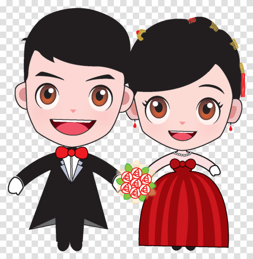 Bridegroom Marriage Cartoon Wedding Bride And Cartoon Wedding, Performer, Doll, Toy, Magician Transparent Png