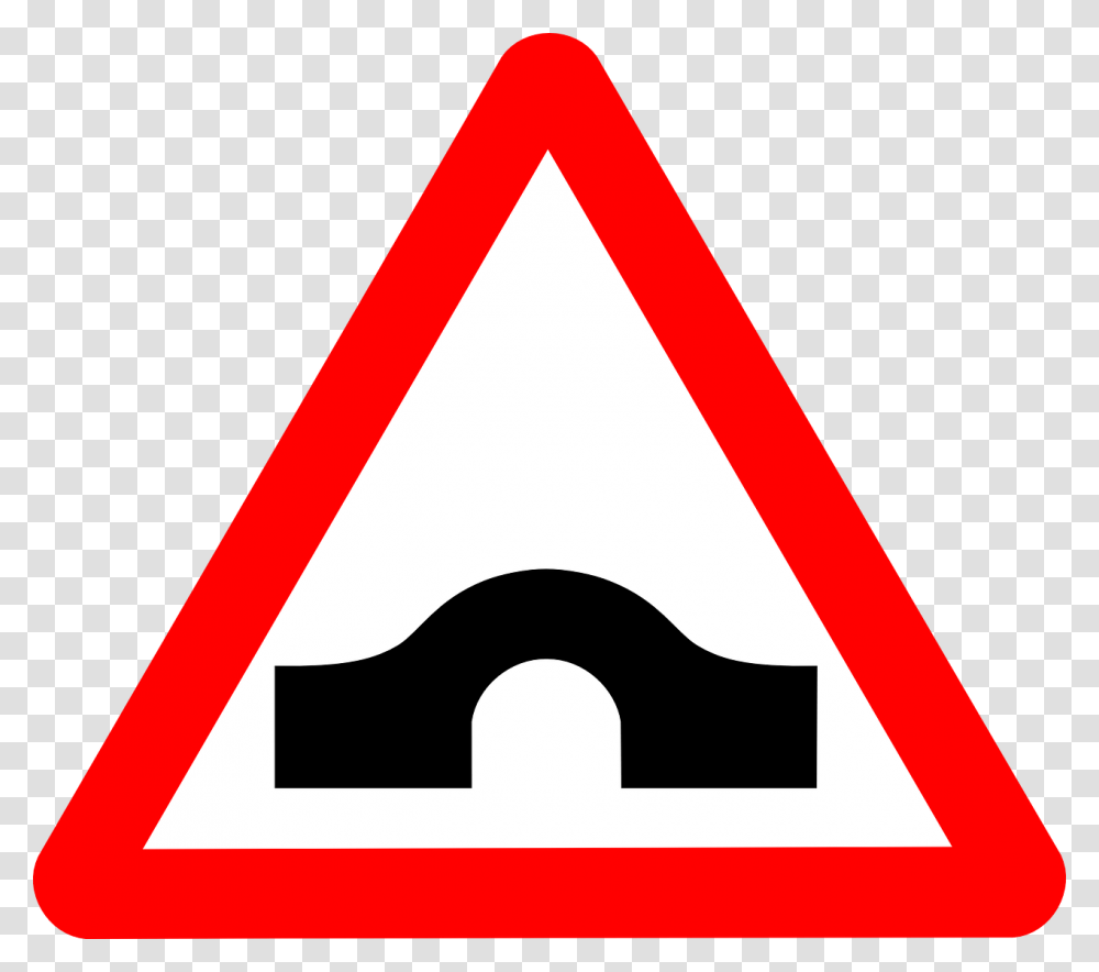 Bridge Ahead Road Sign, Axe, Tool, Triangle Transparent Png