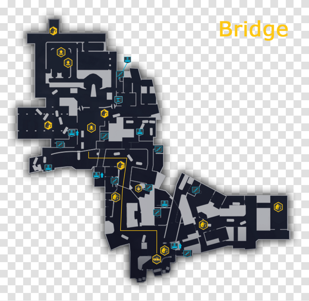 Bridge Full Dirty Bomb Bridge Map, Diagram, Plan Transparent Png