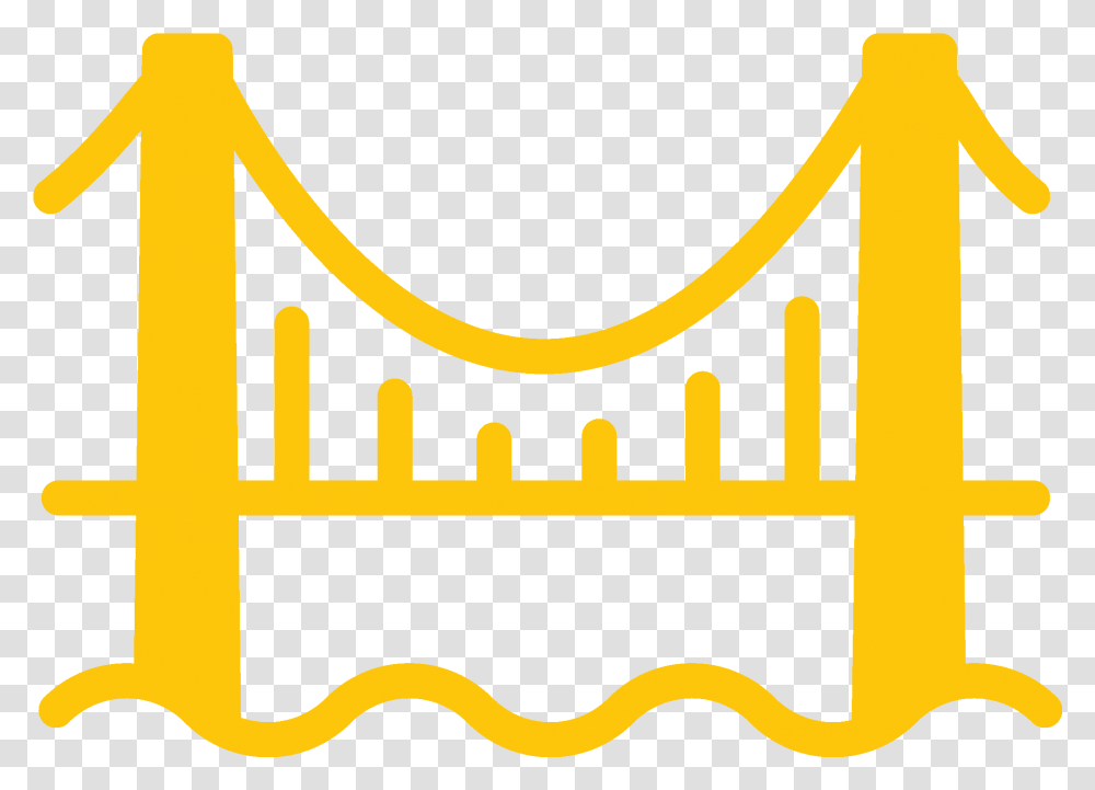 Bridge Icon Yellow Bridge Icon, Label, Sticker Transparent Png