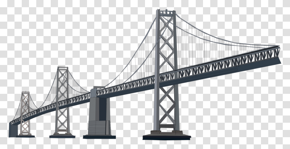 Bridge, Transport, Building, Cable, Power Lines Transparent Png